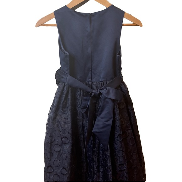 AMERICAN PRINCESS GIRL NAVY EMBROIDERED DRESS - Picture 2 of 7